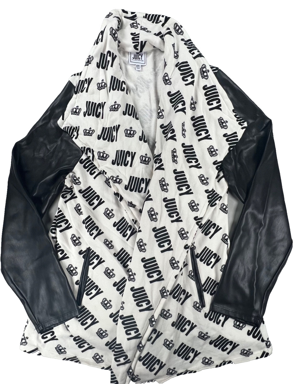 Juicy Couture - Open Crown Jewel All Over Logo Faux Leather Jacket (XXL)MSRP $65